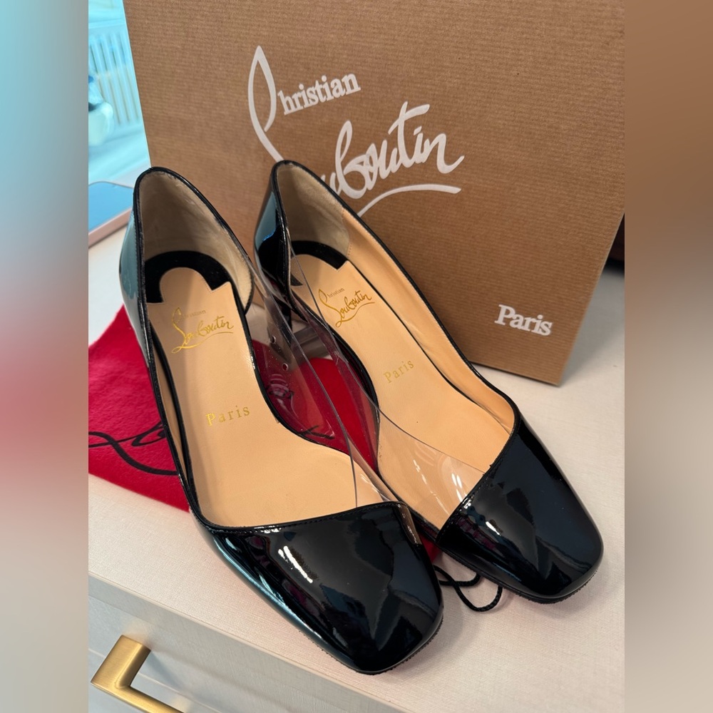 Authentic Christian Louboutin Provisore 55 Patent Leather Pumps – Size 36